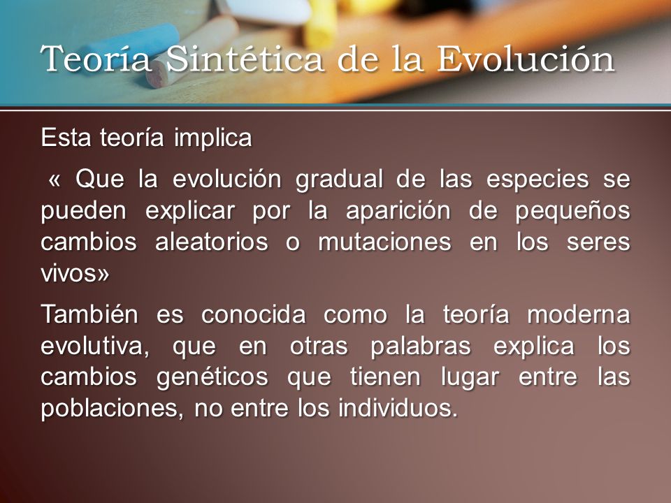 Teoría Sintética de la Evolución