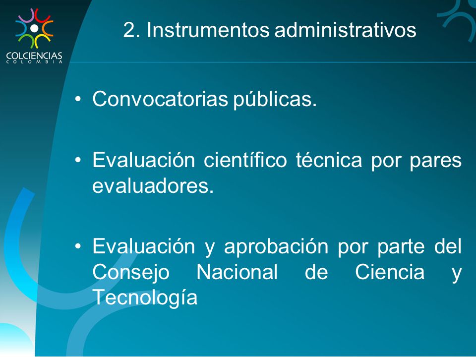 2. Instrumentos administrativos