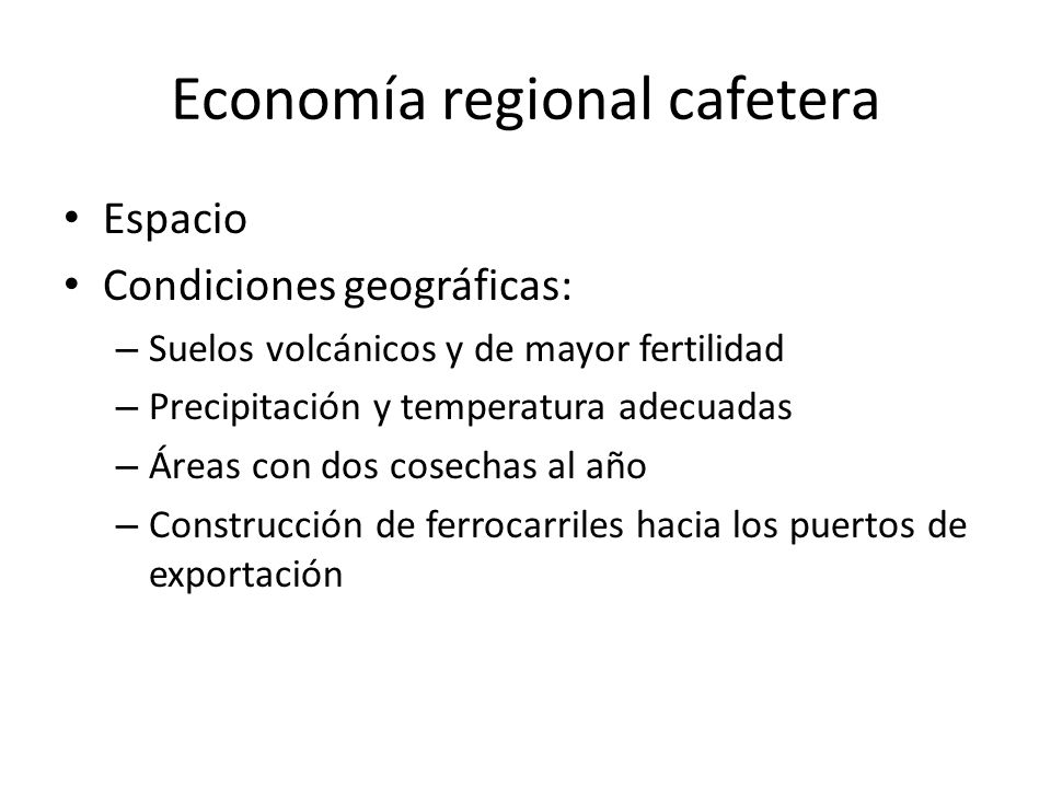 Economía regional cafetera