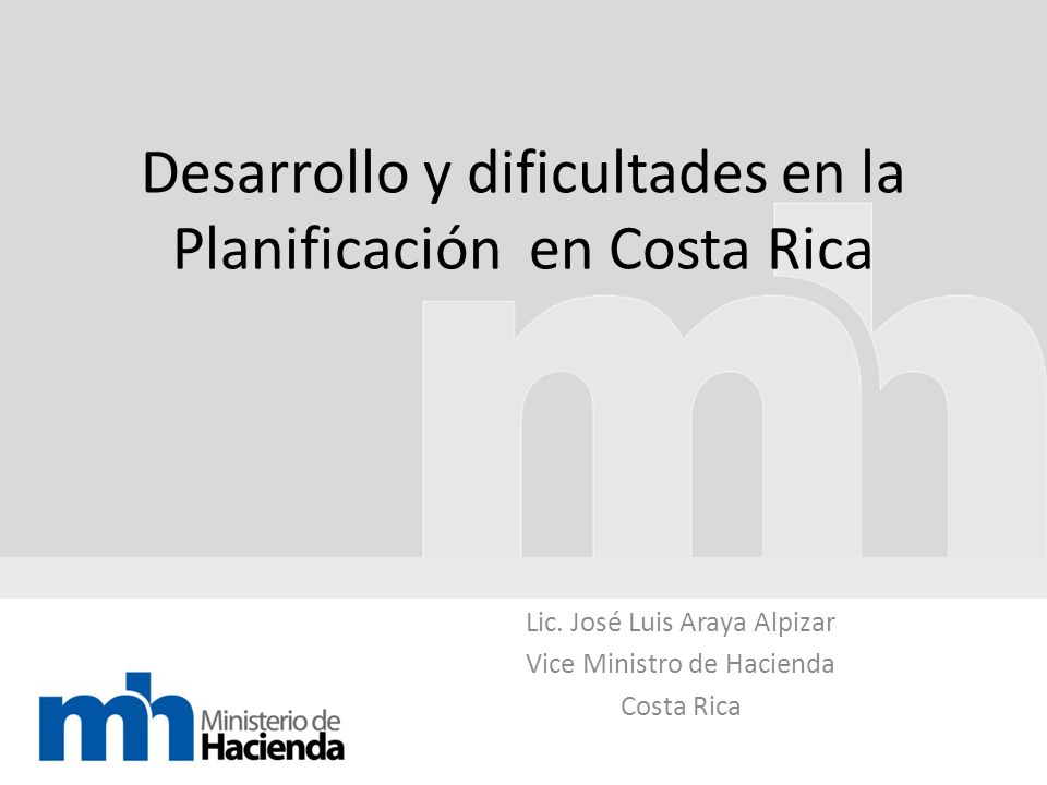 Desarrollo y dificultades en la Planificación en Costa Rica