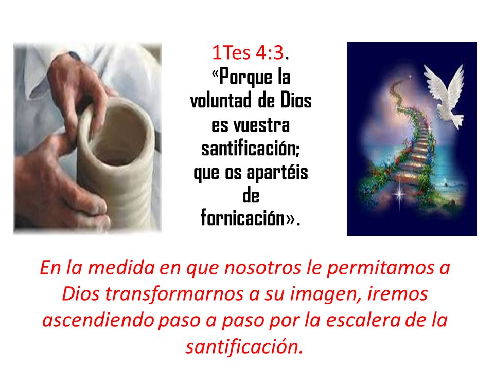1Tes 4:3. «Porque la voluntad de Dios es vuestra santificación; que os apartéis de fornicación».