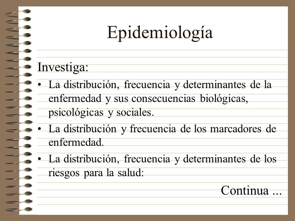Epidemiología Investiga: Continua ...