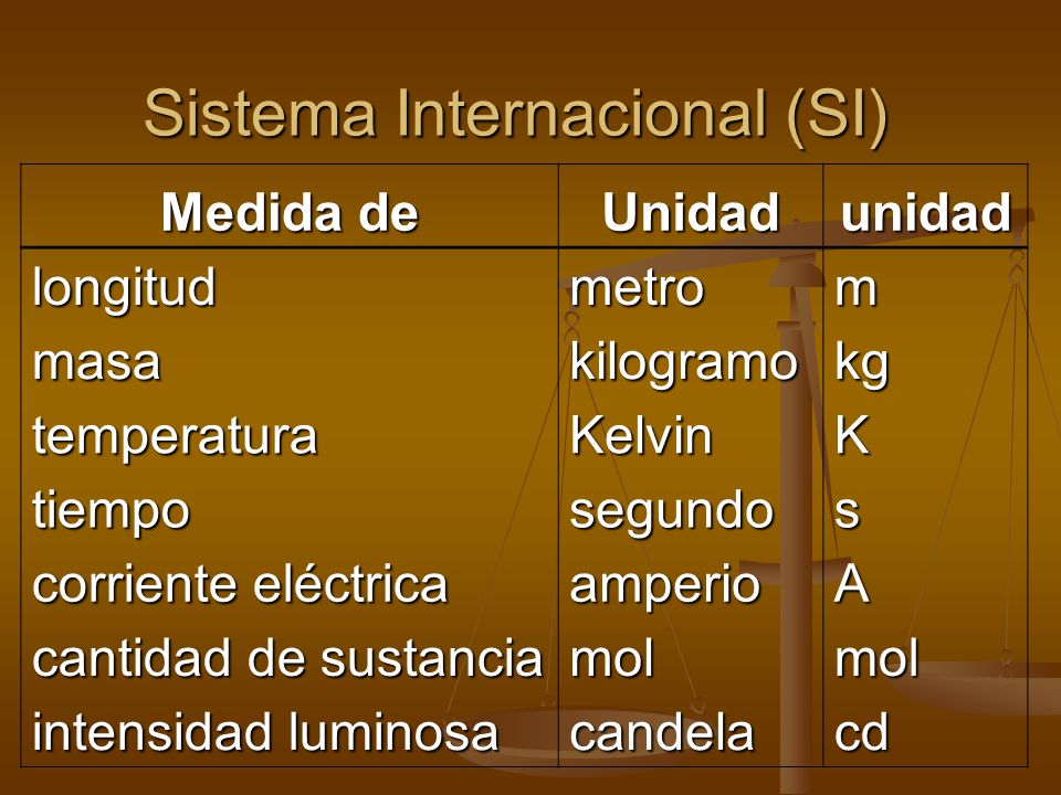 Sistema Internacional (SI)