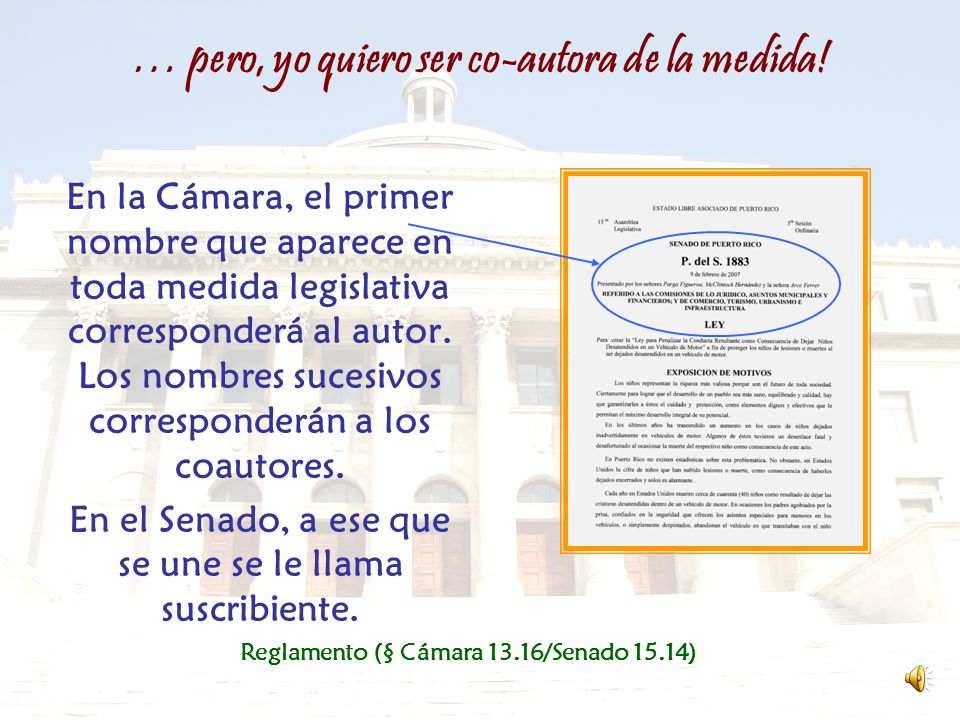… pero, yo quiero ser co-autora de la medida!