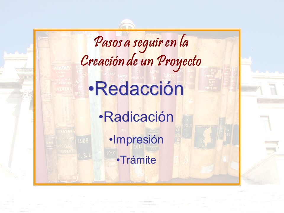 Pasos a seguir en la Creación de un Proyecto