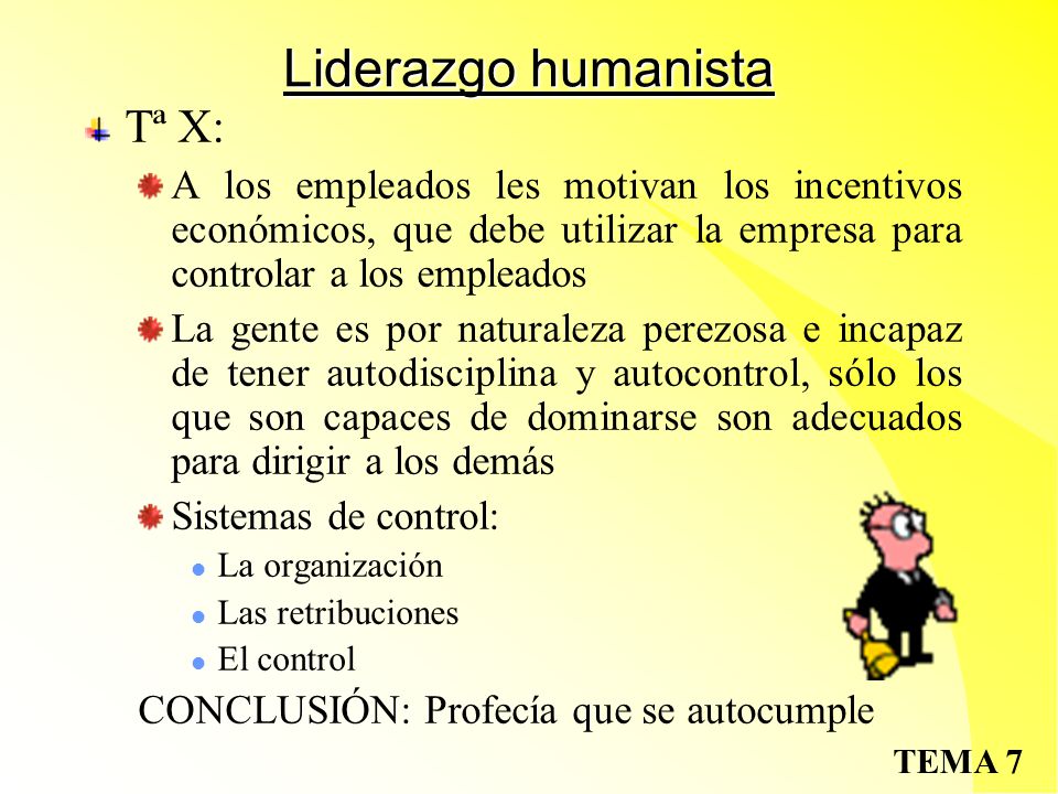 Liderazgo humanista Tª X:
