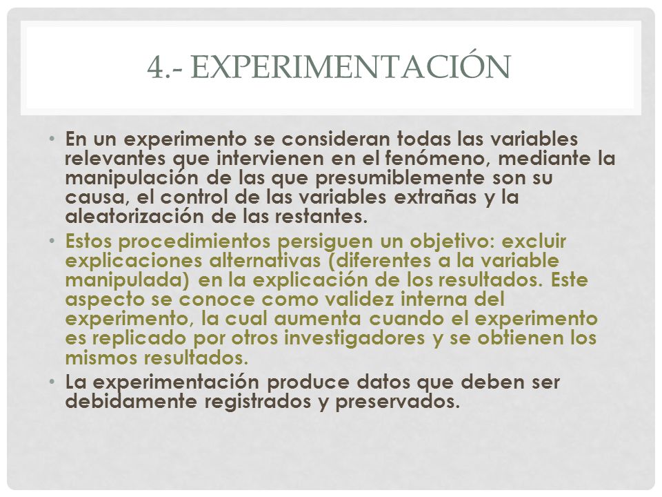 4.- experimentación