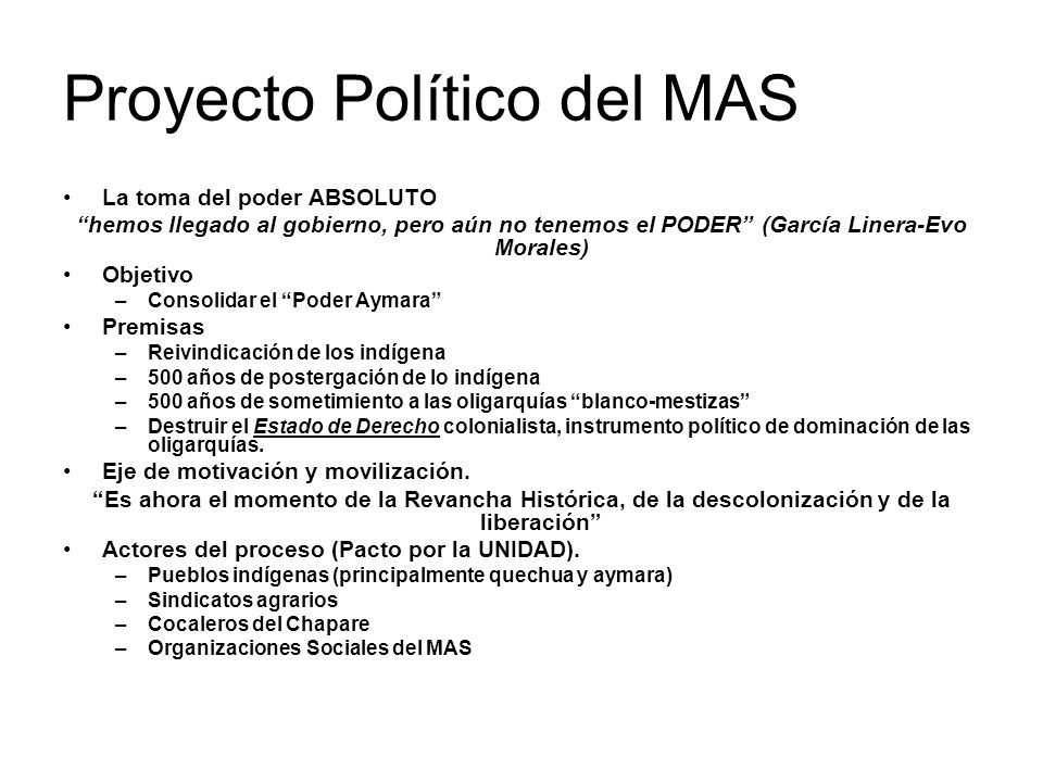 Proyecto Político del MAS