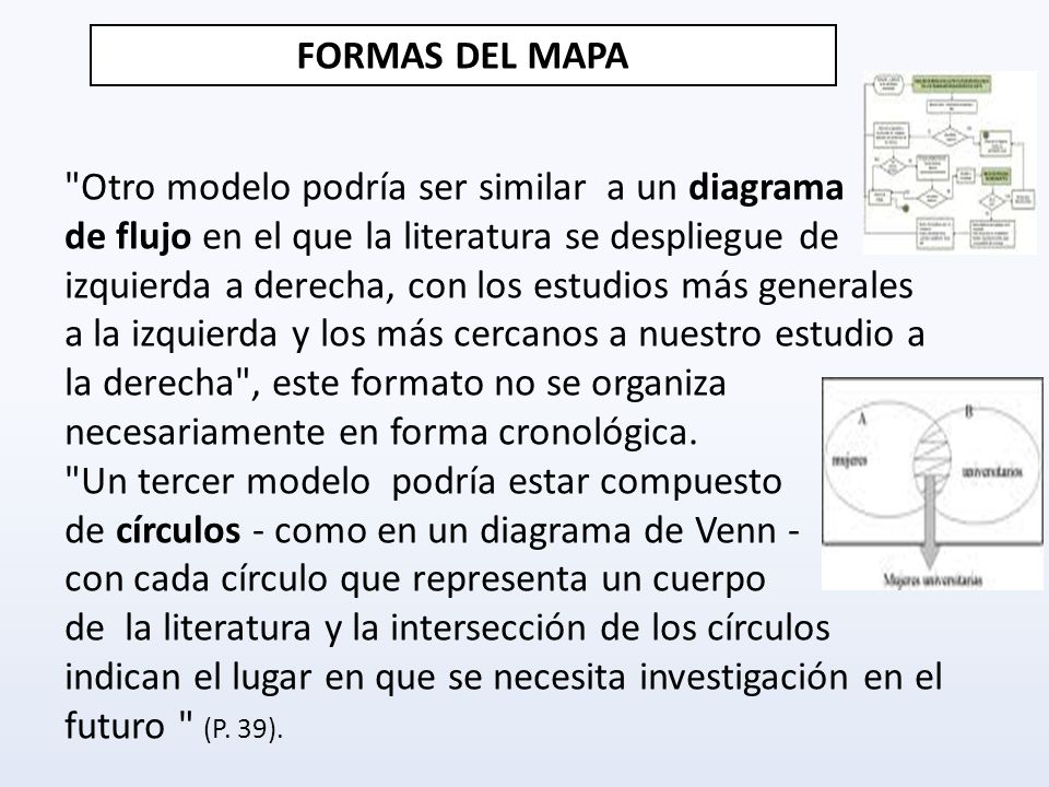 FORMAS DEL MAPA Otro modelo podría ser similar a un diagrama.