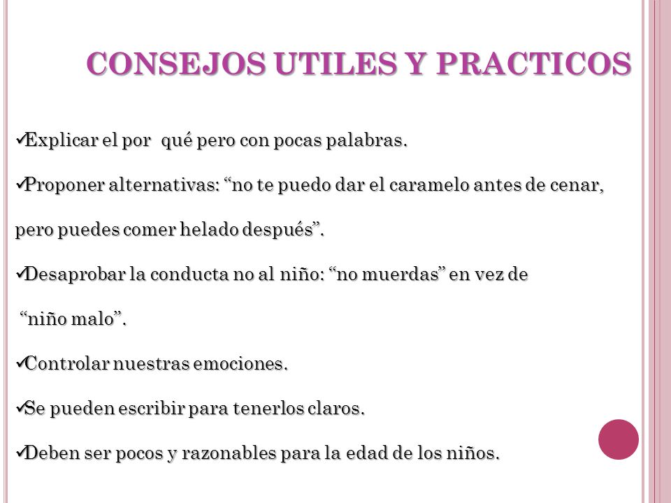 CONSEJOS UTILES Y PRACTICOS