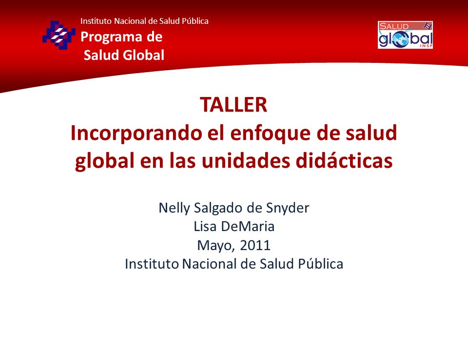 Incorporando el enfoque de salud global en las unidades didácticas