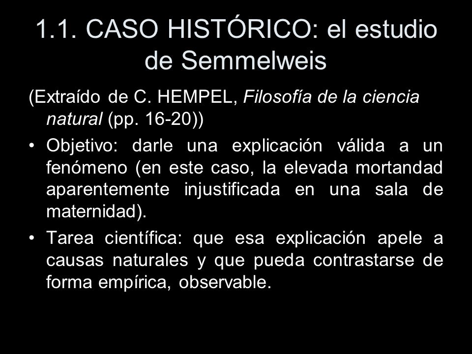 1.1. CASO HISTÓRICO: el estudio de Semmelweis
