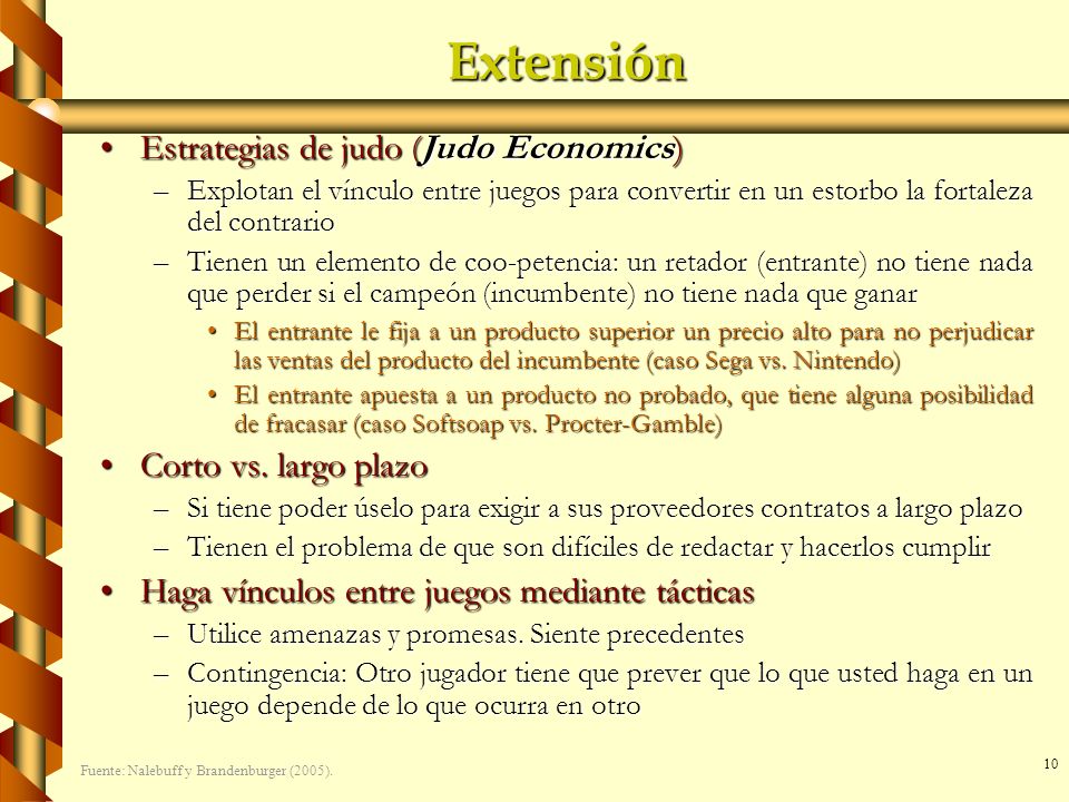 Extensión Estrategias de judo (Judo Economics) Corto vs. largo plazo