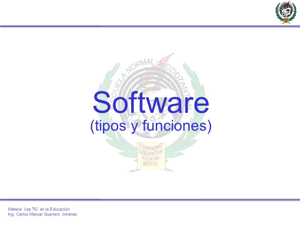 Software (tipos y funciones)