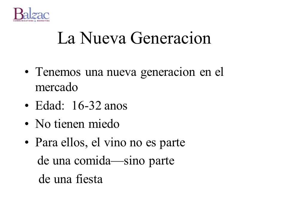 La Nueva Generacion Tenemos una nueva generacion en el mercado