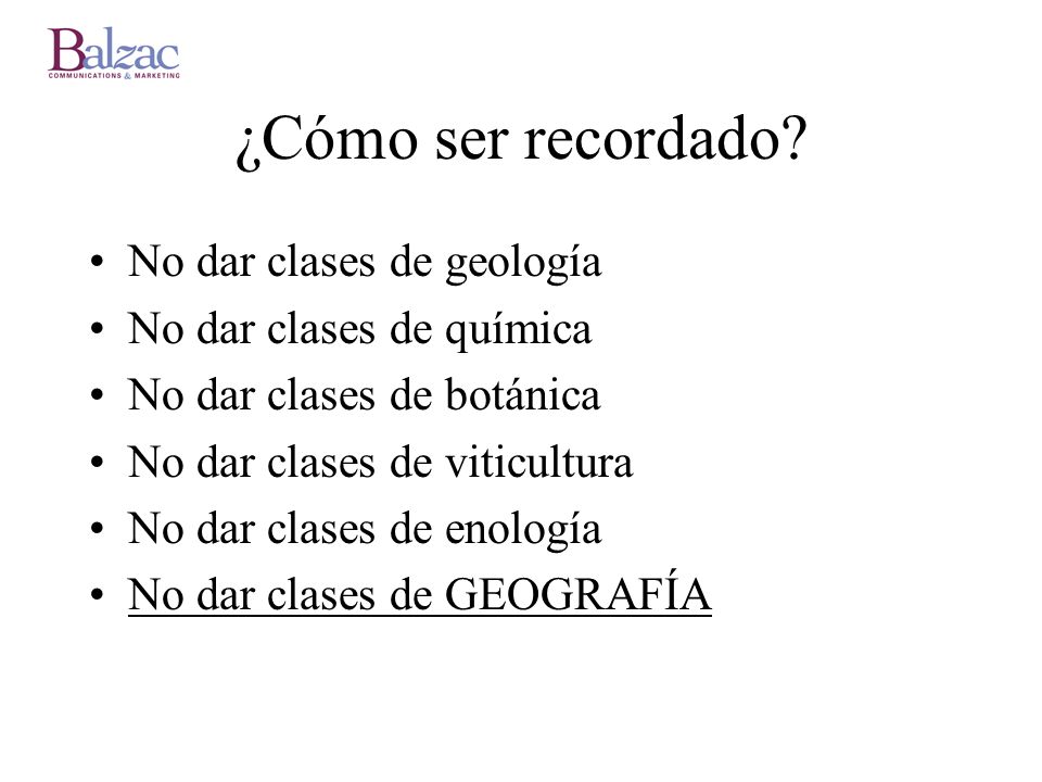 ¿Cómo ser recordado No dar clases de geología
