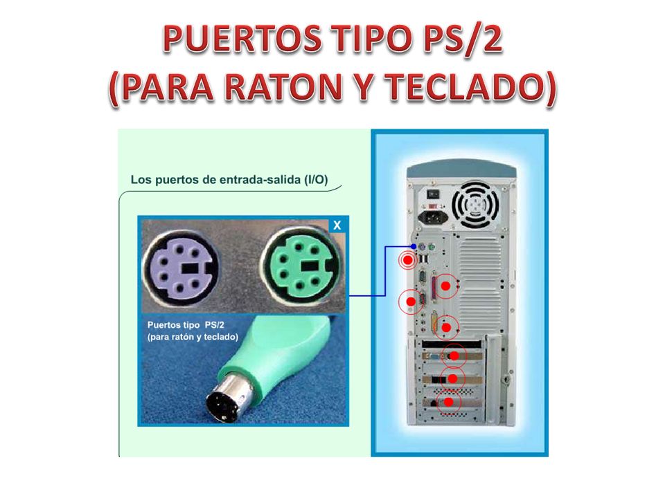 PUERTOS TIPO PS/2 (PARA RATON Y TECLADO)