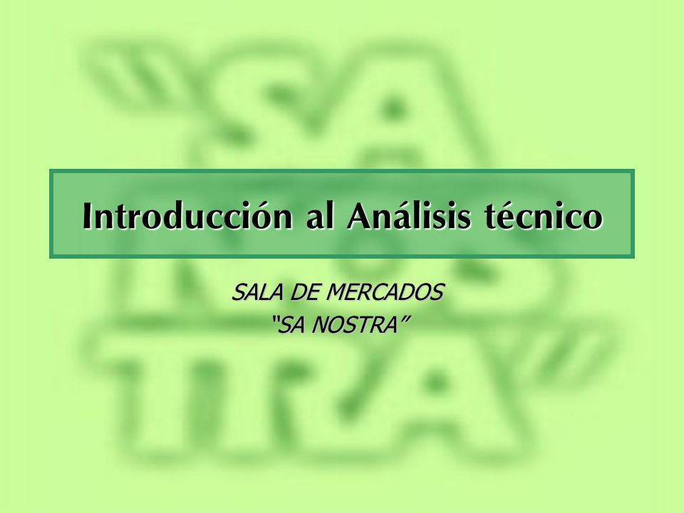 Introducción al Análisis técnico