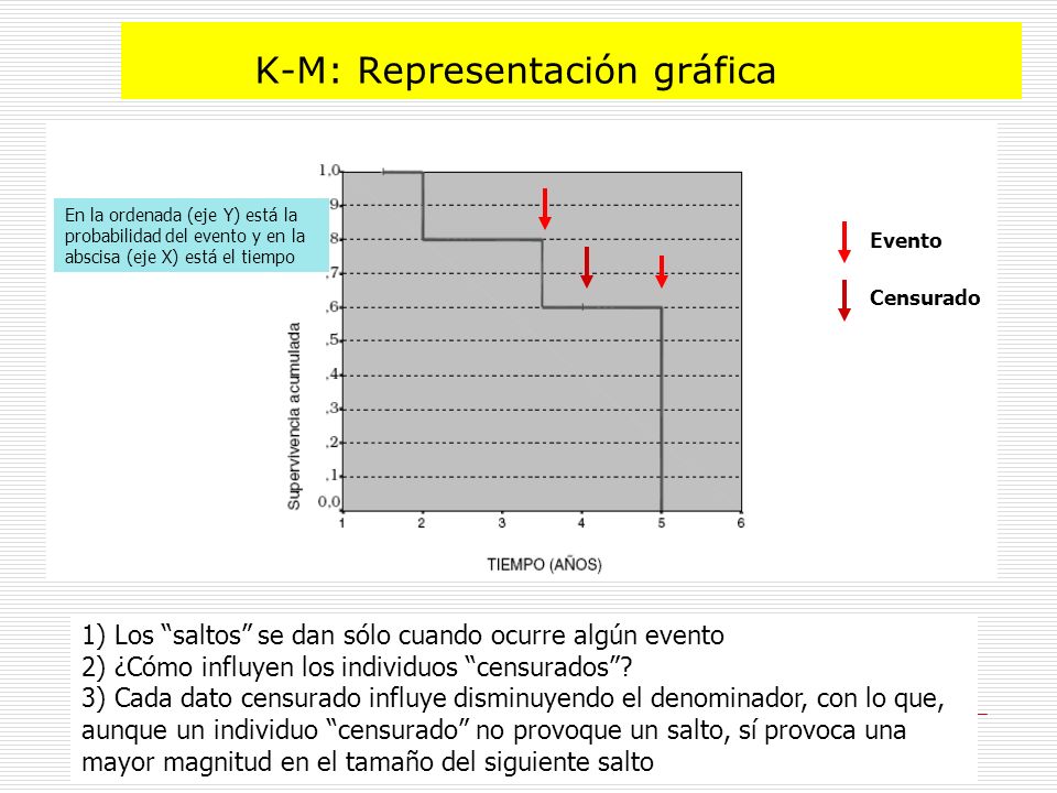 K-M: Representación gráfica