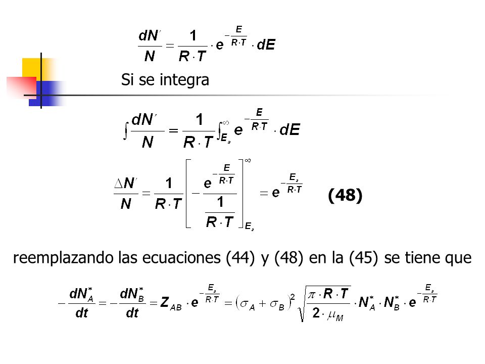 Si se integra (48) reemplazando las ecuaciones (44) y (48) en la (45) se tiene que