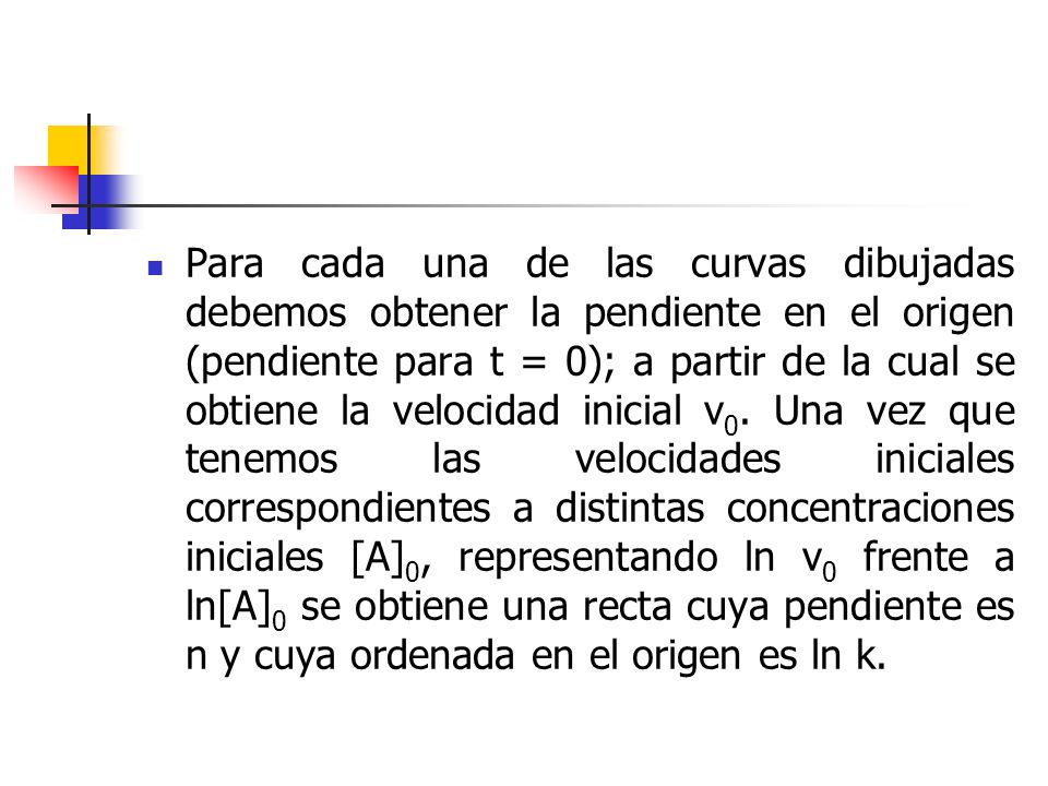 Para cada una de las curvas dibujadas debemos obtener la pendiente en el origen (pendiente para t = 0); a partir de la cual se obtiene la velocidad inicial v0.