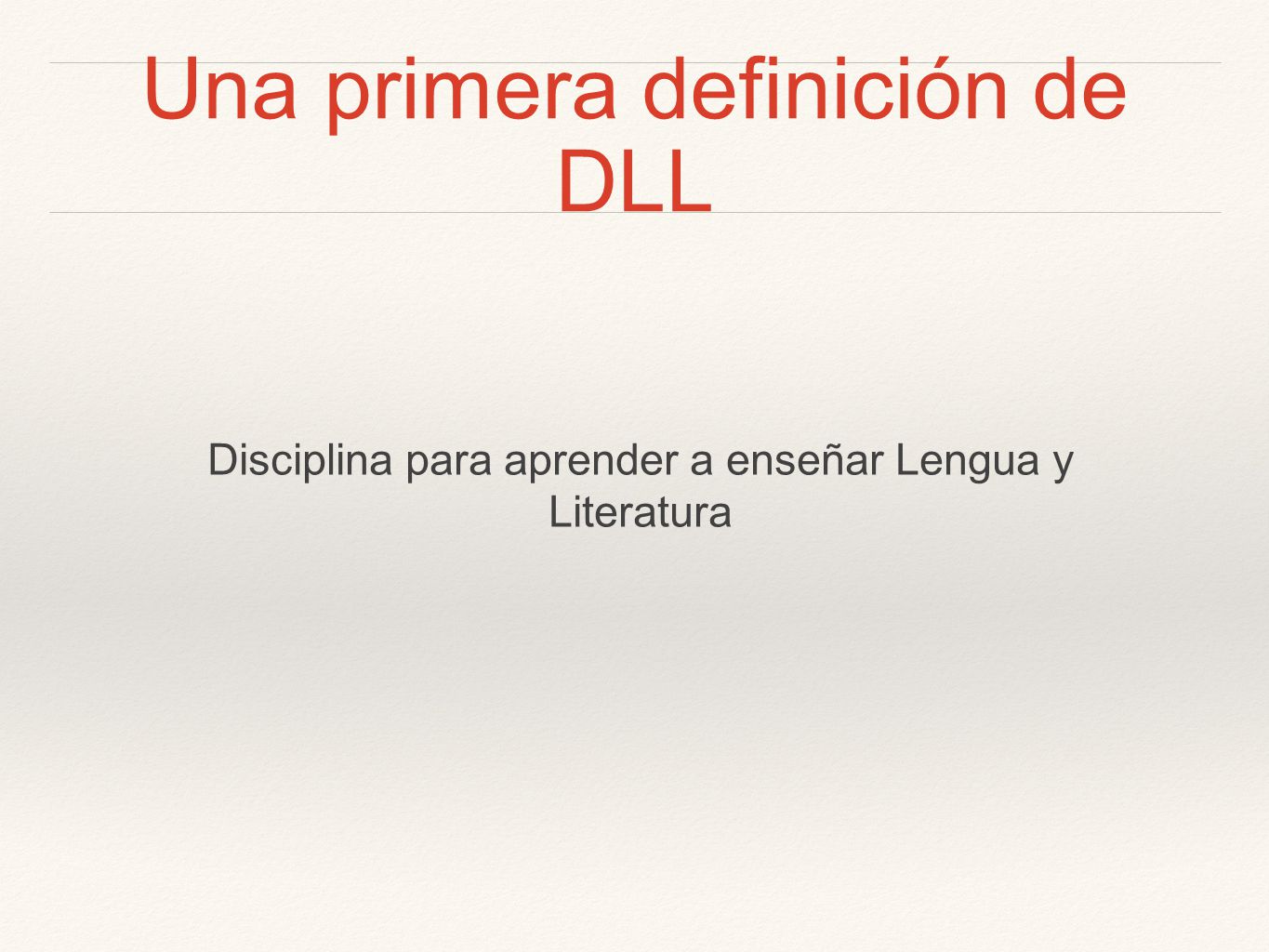 Una primera definición de DLL