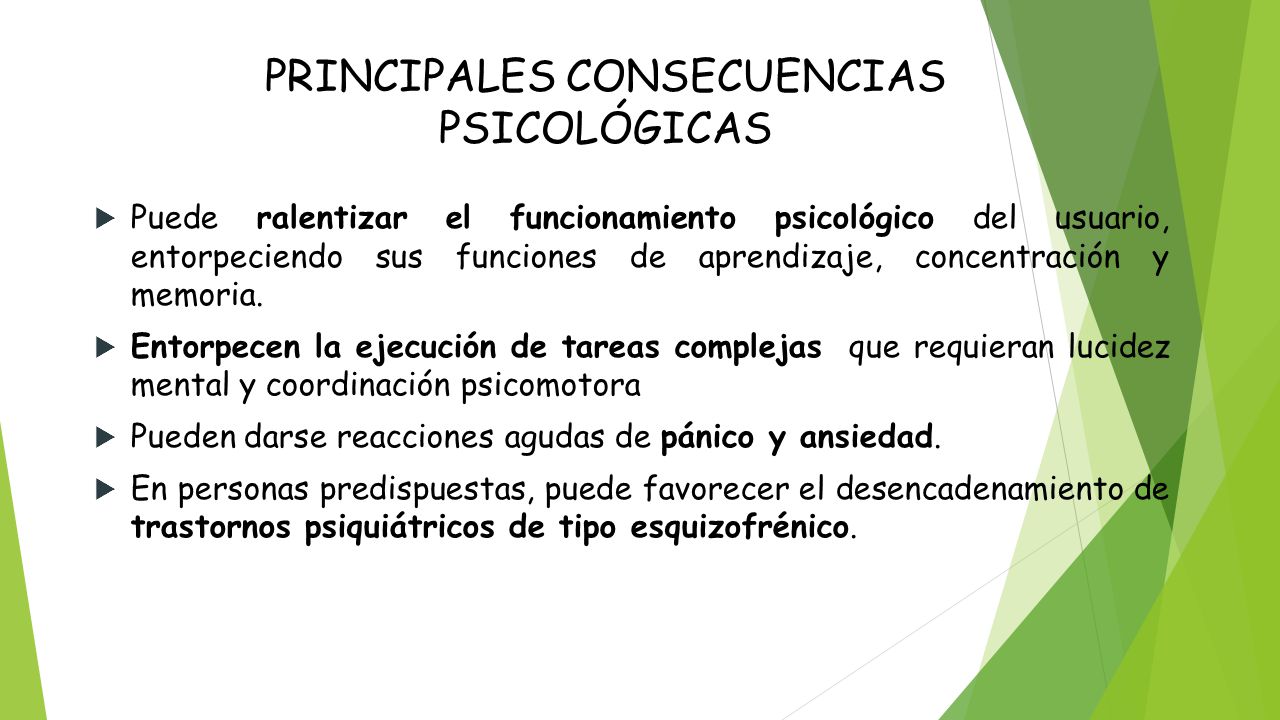 PRINCIPALES CONSECUENCIAS PSICOLÓGICAS