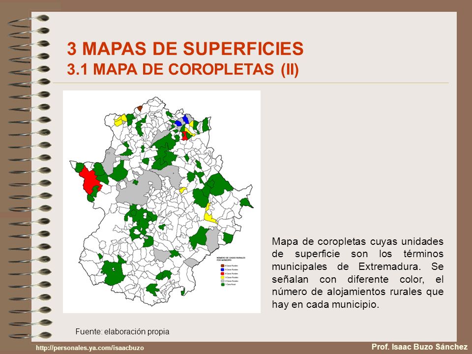 3 MAPAS DE SUPERFICIES 3.1 MAPA DE COROPLETAS (II)