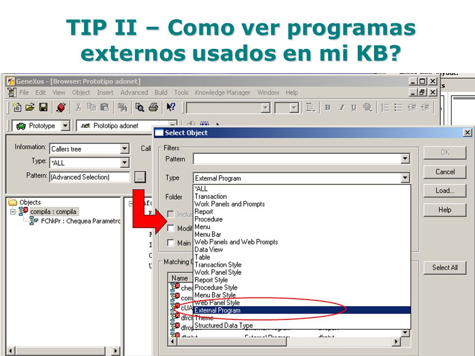 TIP II – Como ver programas externos usados en mi KB