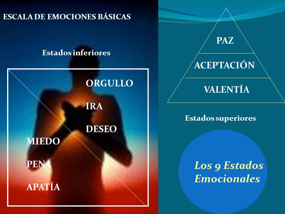 Los 9 Estados Emocionales PAZ ACEPTACIÓN ORGULLO VALENTÍA IRA DESEO