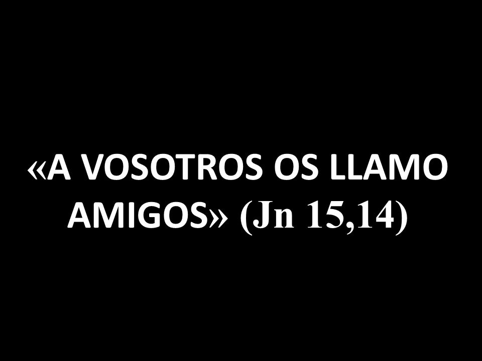 «A VOSOTROS OS LLAMO AMIGOS» (Jn 15,14)