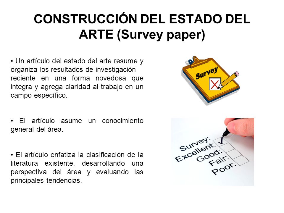 CONSTRUCCIÓN DEL ESTADO DEL ARTE (Survey paper)