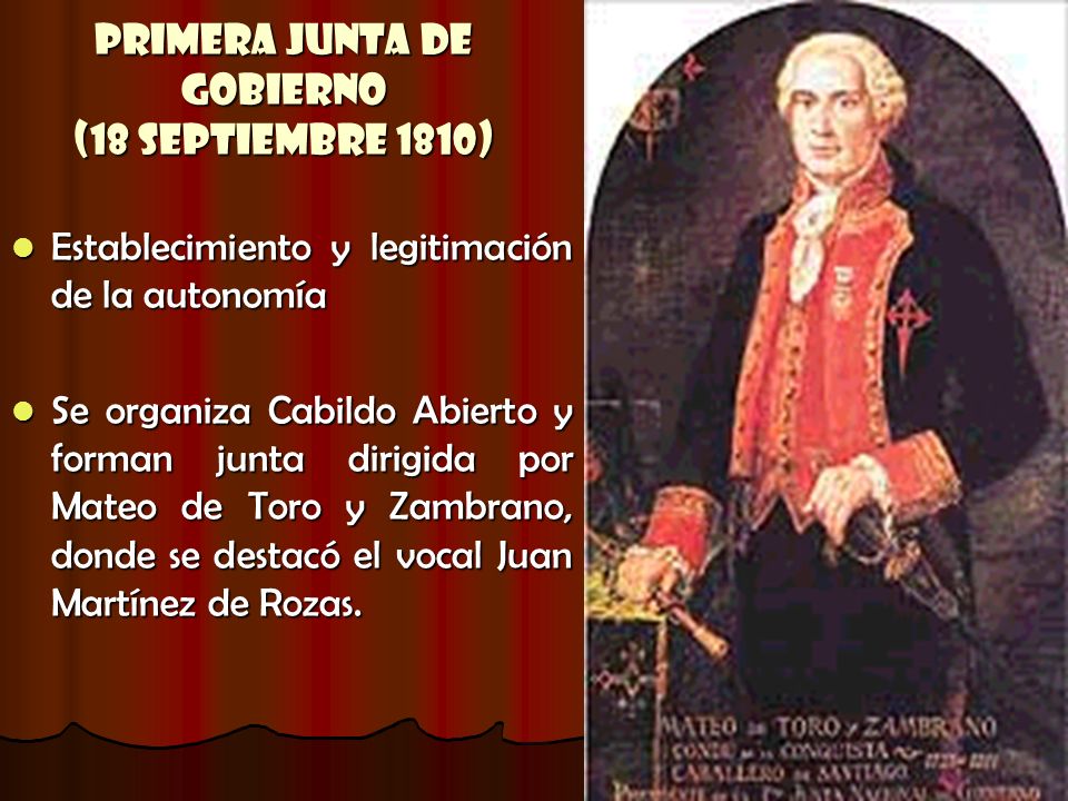 Primera Junta de Gobierno (18 Septiembre 1810)