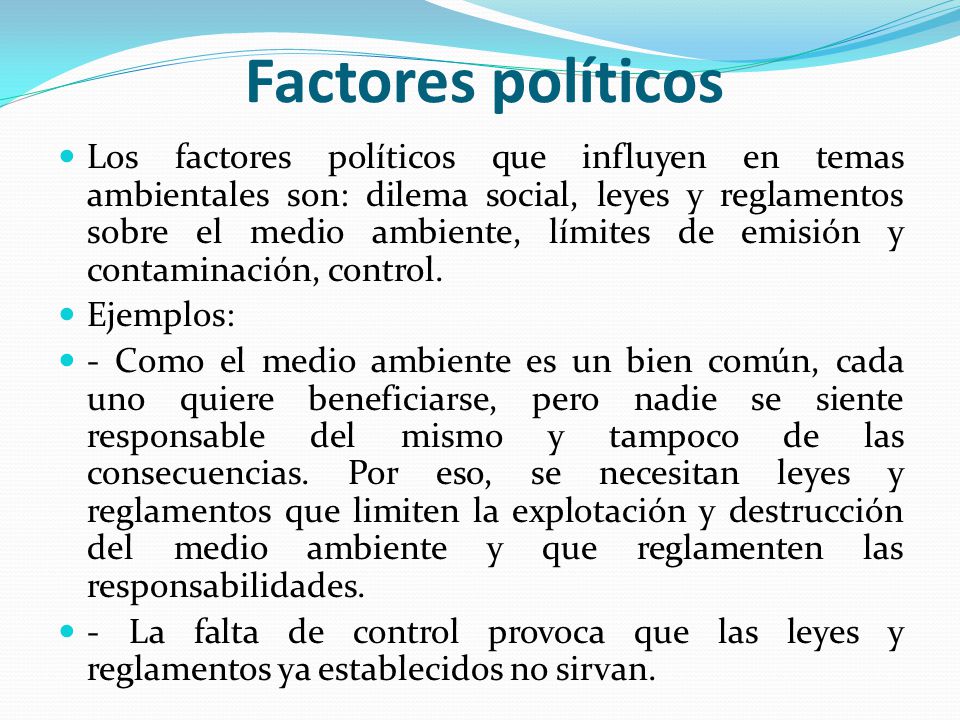 Factores políticos