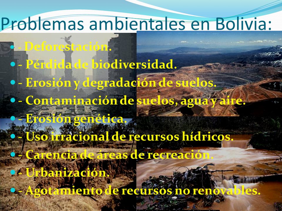 Problemas ambientales en Bolivia: