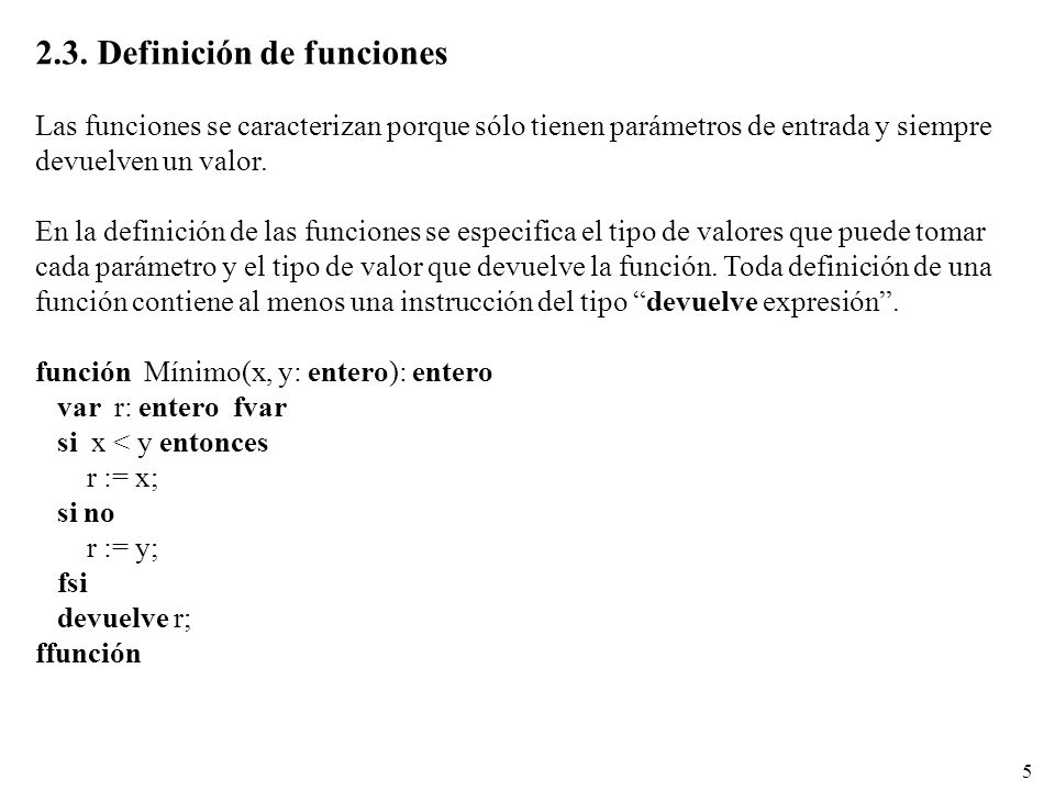 2.3. Definición de funciones