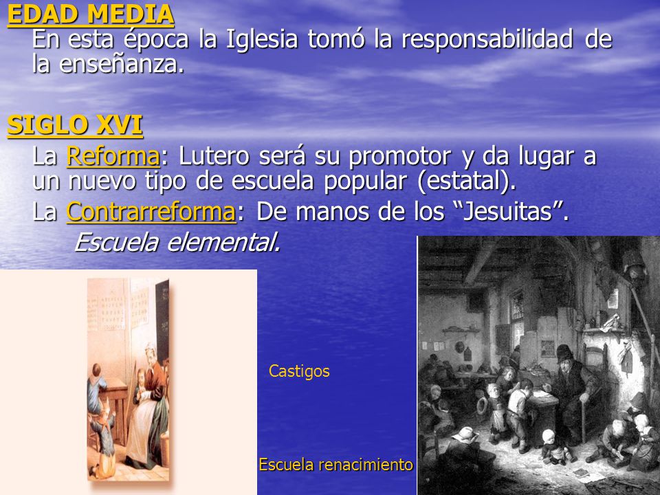 La Contrarreforma: De manos de los Jesuitas . Escuela elemental.