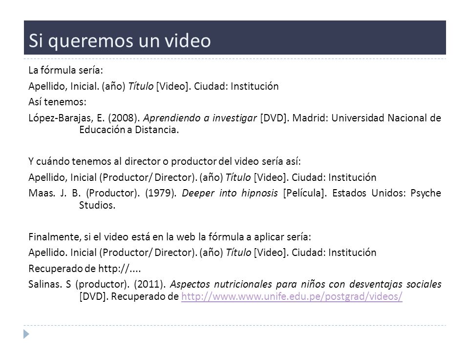 Si queremos un video
