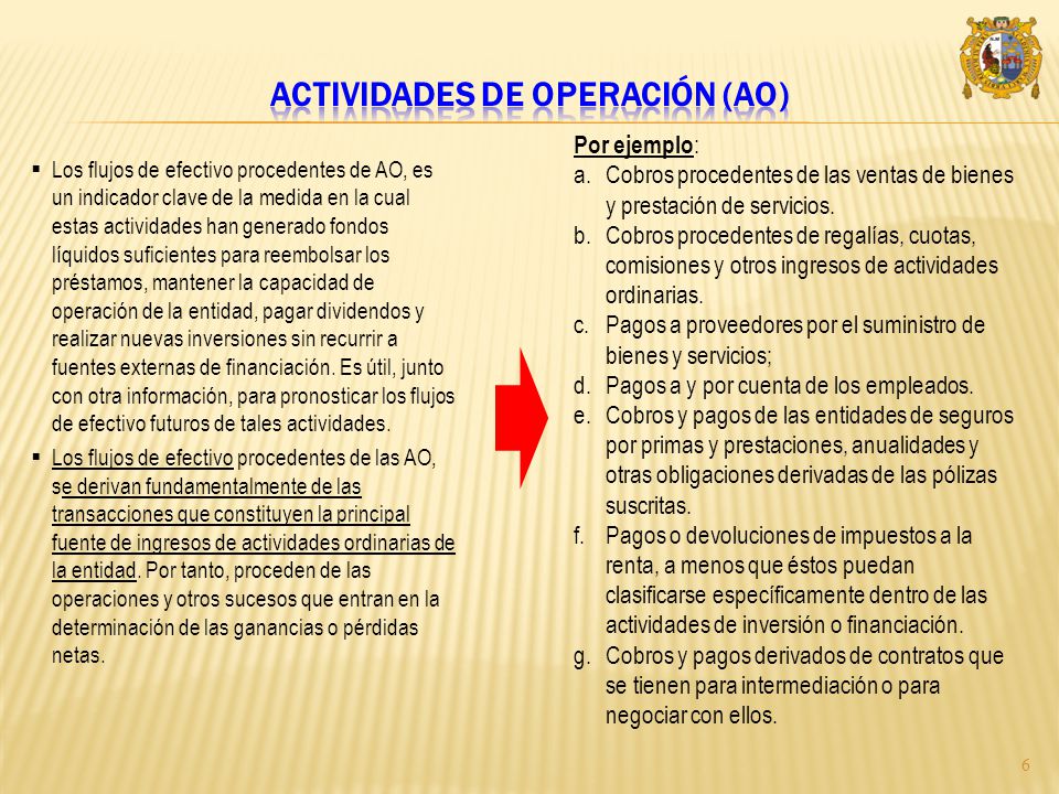 Actividades de operación (AO)