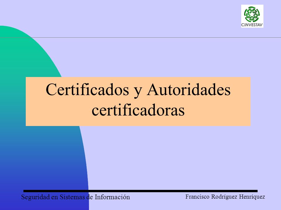 Certificados y Autoridades certificadoras