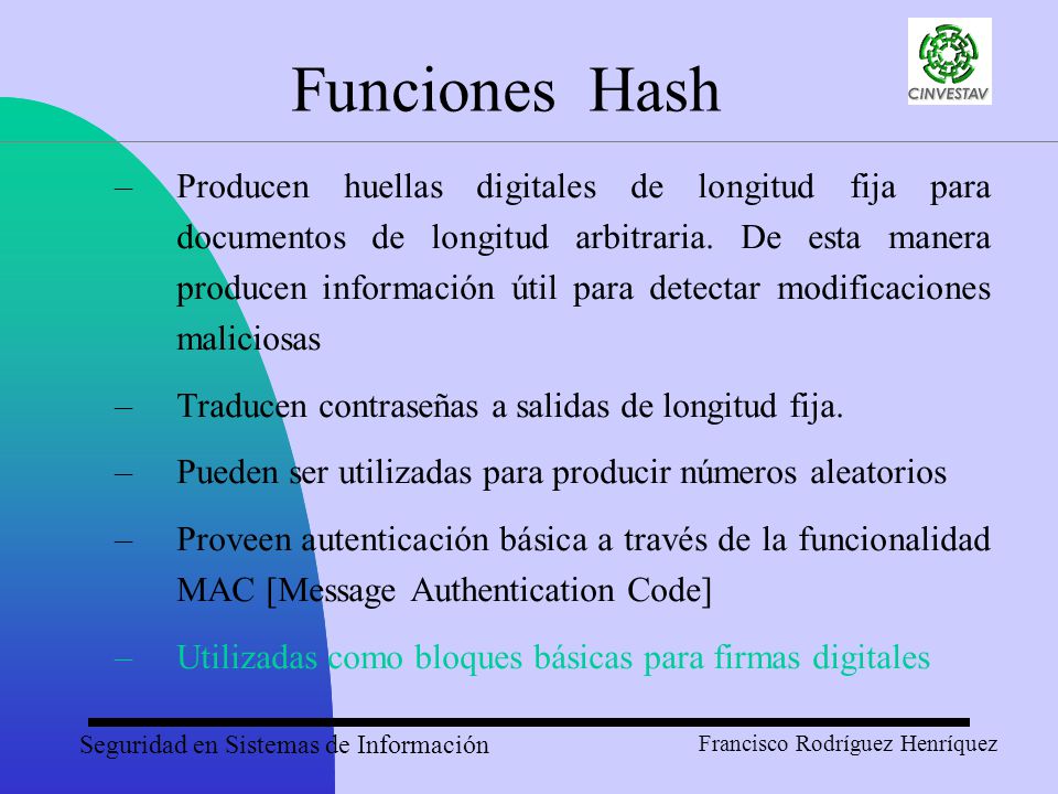 Funciones Hash