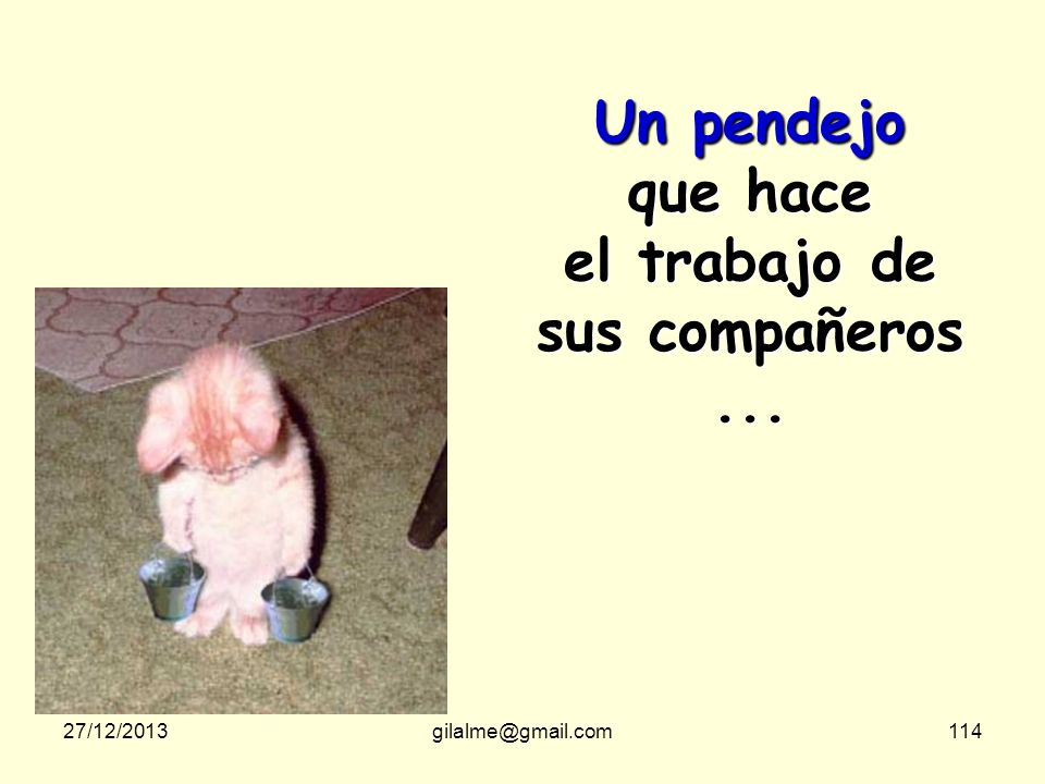 Un pendejo que hace el trabajo de sus compañeros ...
