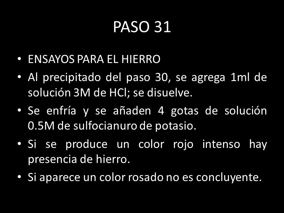 PASO 31 ENSAYOS PARA EL HIERRO