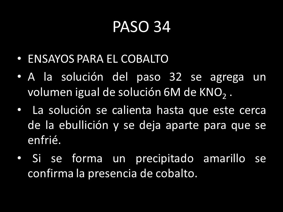 PASO 34 ENSAYOS PARA EL COBALTO