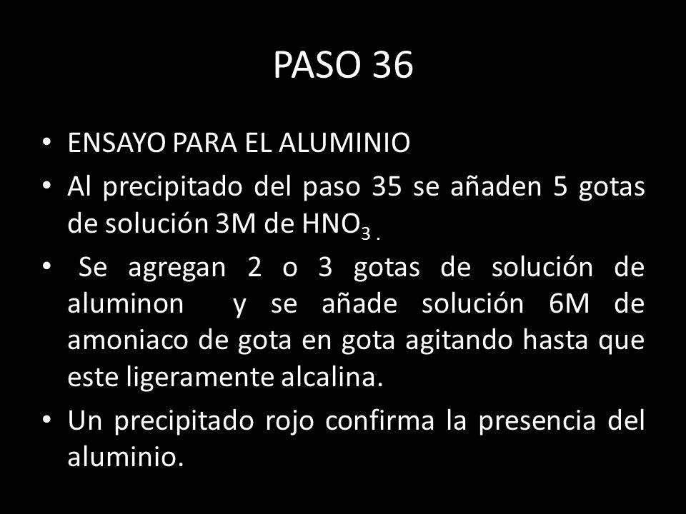 PASO 36 ENSAYO PARA EL ALUMINIO