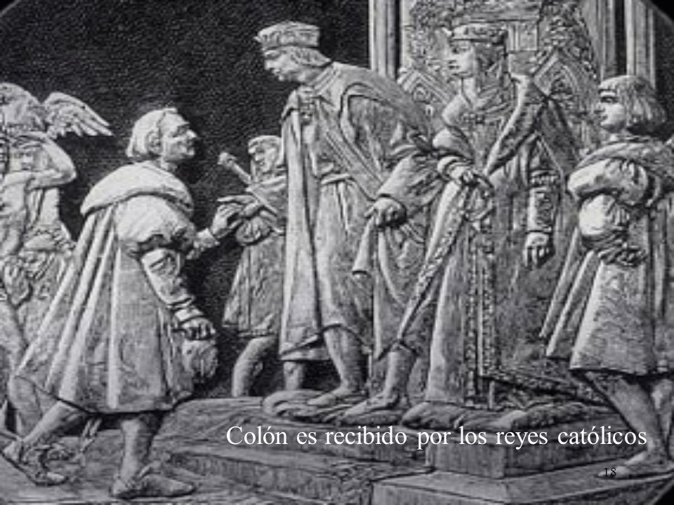 Colón es recibido por los reyes católicos