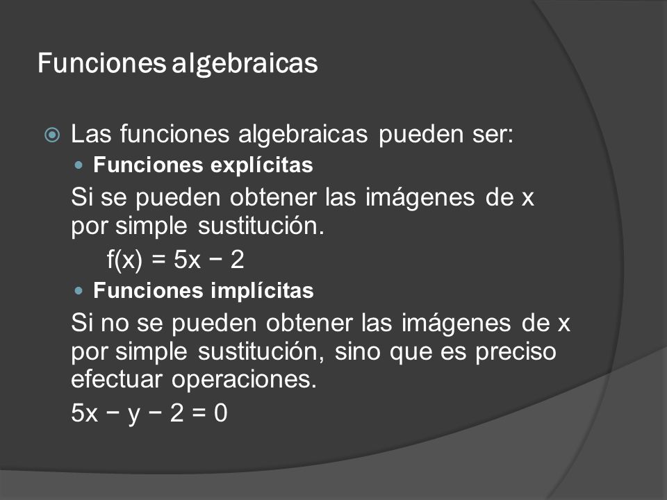 Funciones algebraicas