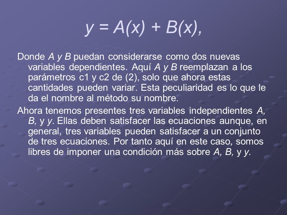 y = A(x) + B(x),
