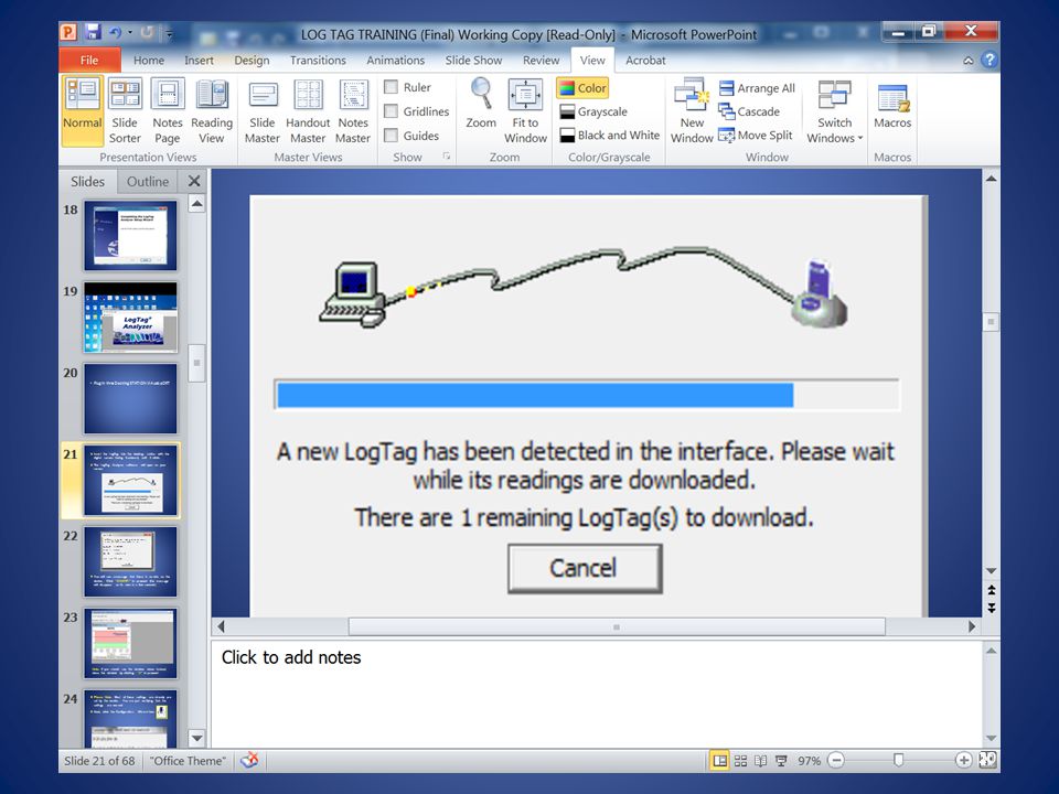 The LogTag Analyzer software will open on your screen