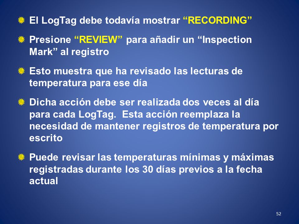 El LogTag debe todavía mostrar RECORDING